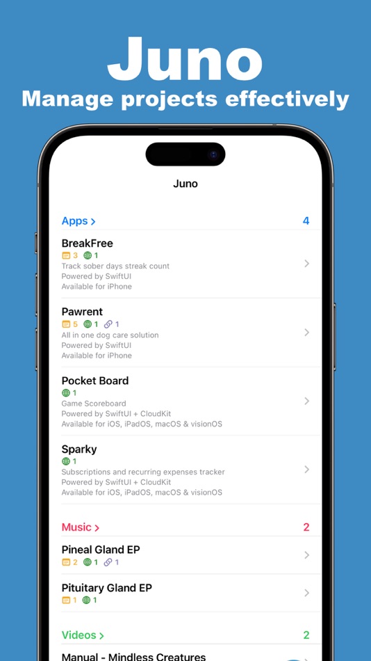 #1. Task & Project Manager - Juno (macOS) 由: Ryan Rook