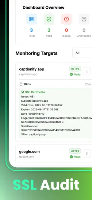 Endpoint Alert: SSL,Uptime,API screenshot 3