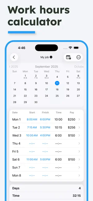 Time Calculator - Work Hours screenshot 2