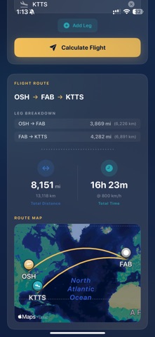 Flight Distances Calculator Screenshot 3 of 10