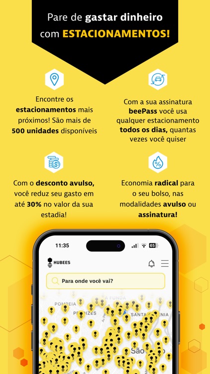 Hubees: Desconto ao estacionar