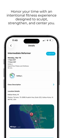 Island Flow Pilates & Wellness iPhone screenshot