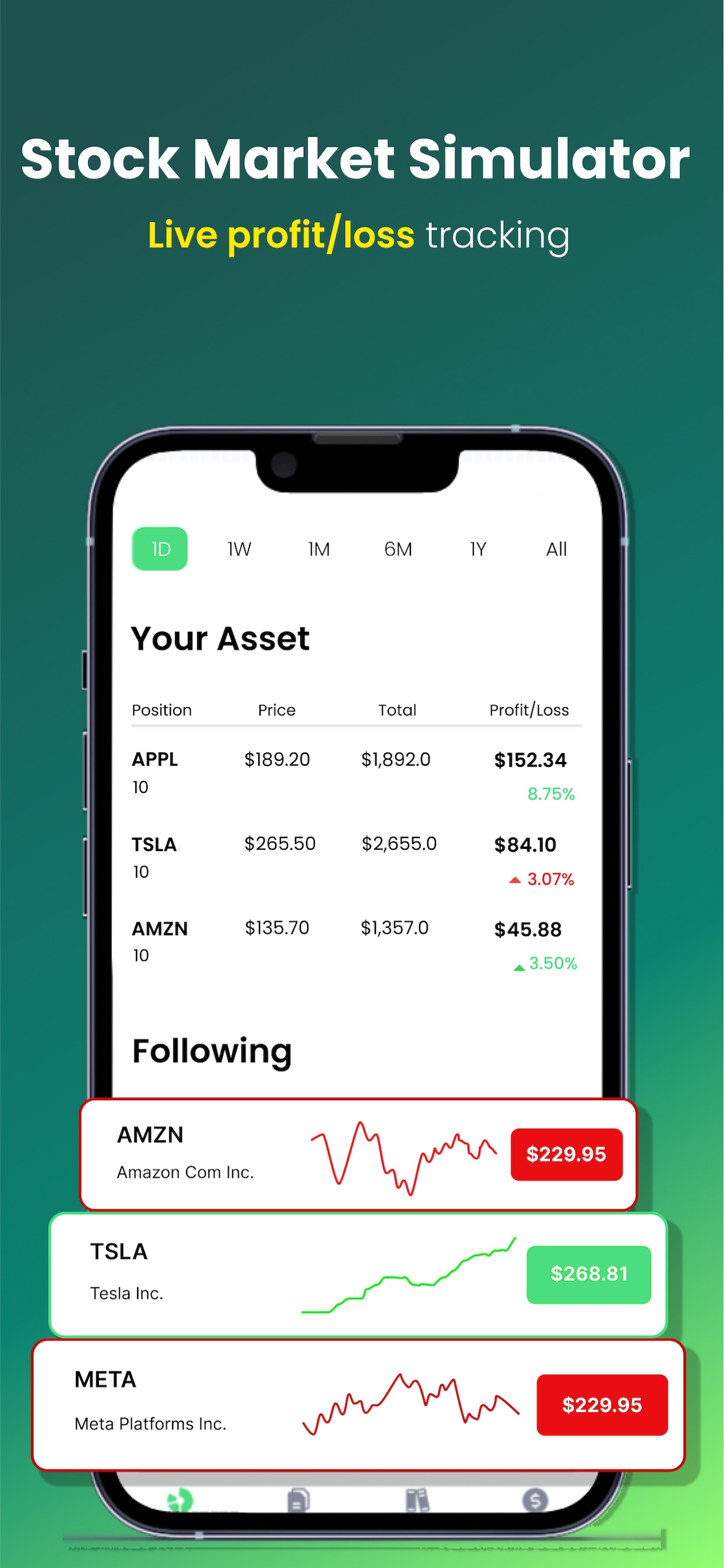 Stock Market Simulator screenshot 1