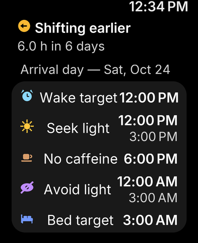 Lumezone: Jet Lag Coach screenshot 2