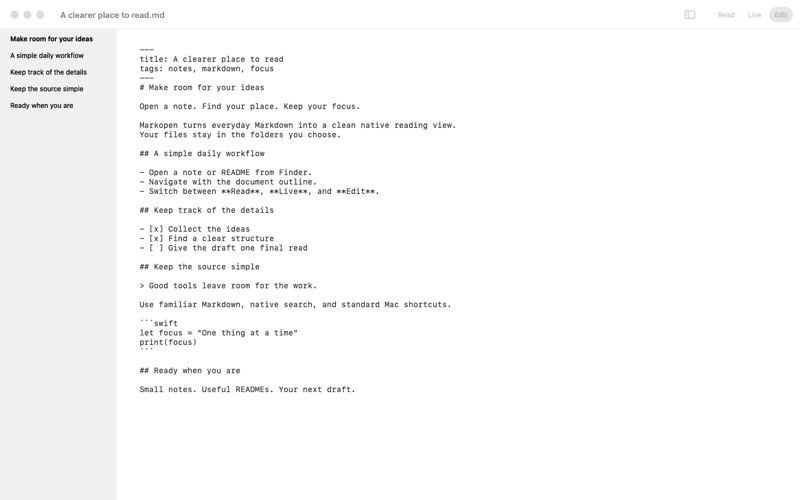 Markopen screenshot 3