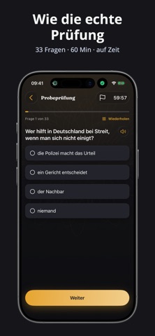 Einbürgerungstest Übung 2026 iPhone screenshot