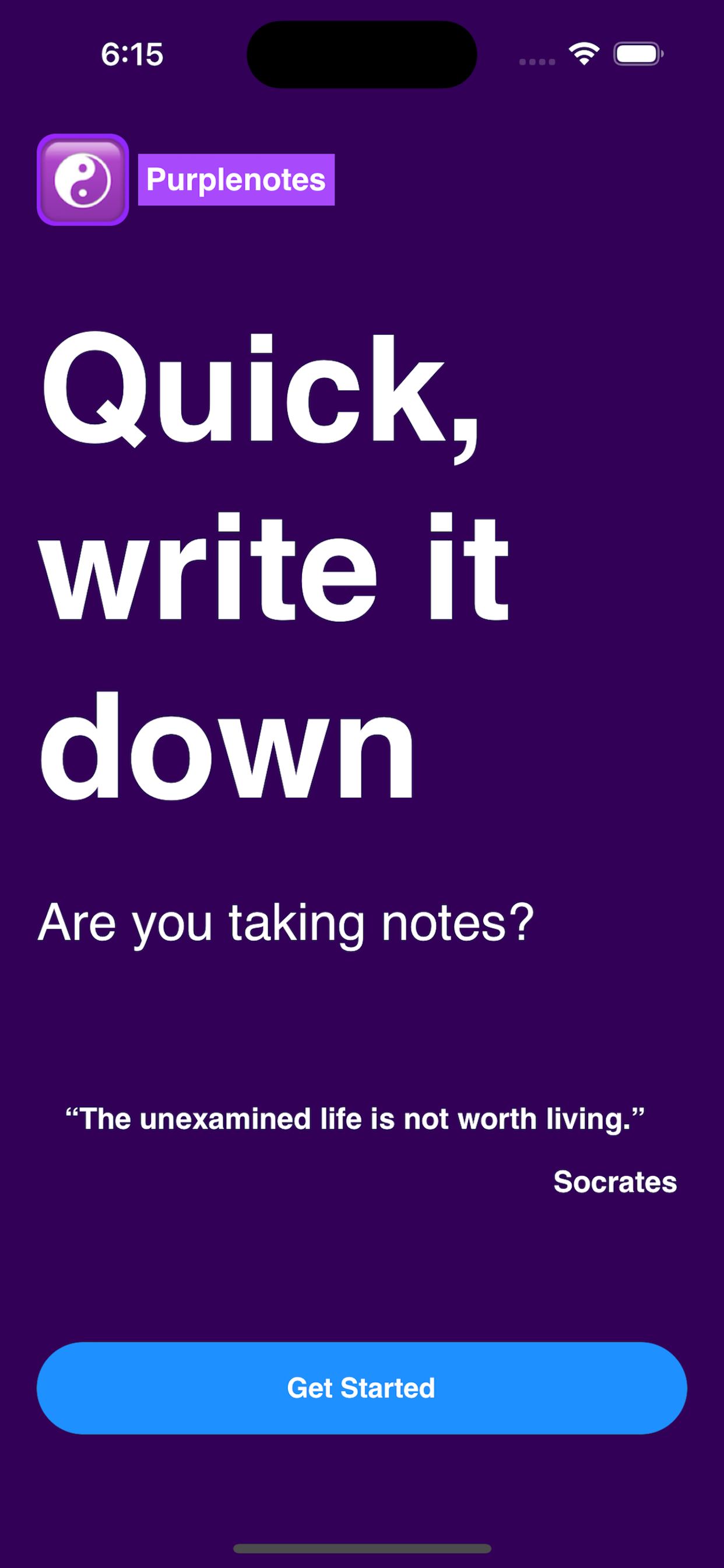 Purplenotes: 30-Second Logbook
