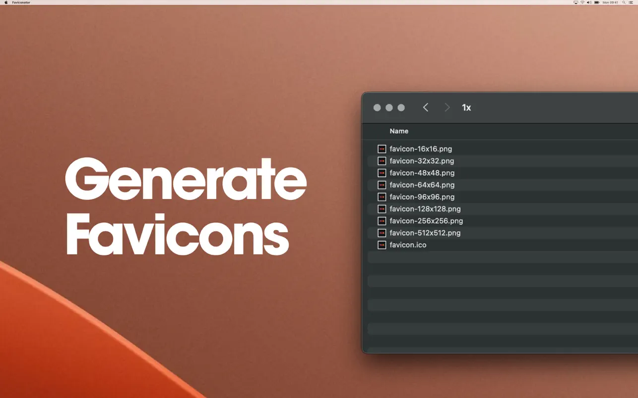 #2. Faviconator (macOS) Podle: Mattebot, LLC