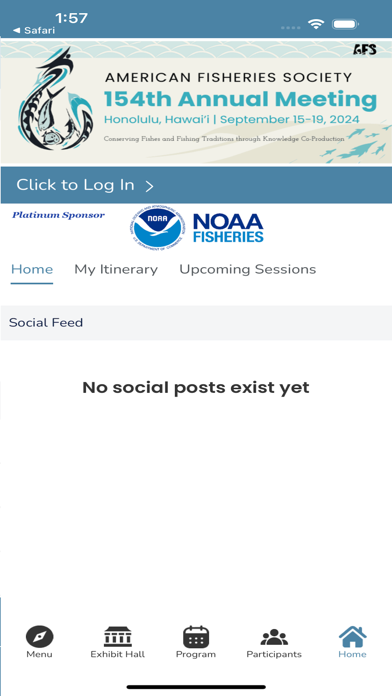 American Fisheries Events Screenshot