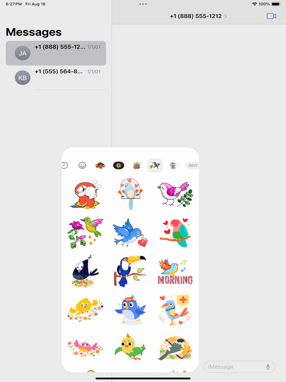 Screenshot #5 pour Birds Life Stickers Pack