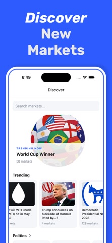 PolyPulse - Market Tracker iPhone screenshot