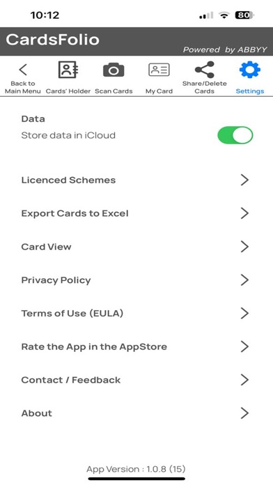 CardsFolio Screenshot
