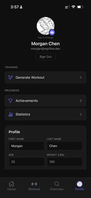 Repflows - AI Workout Tracker screenshot 4