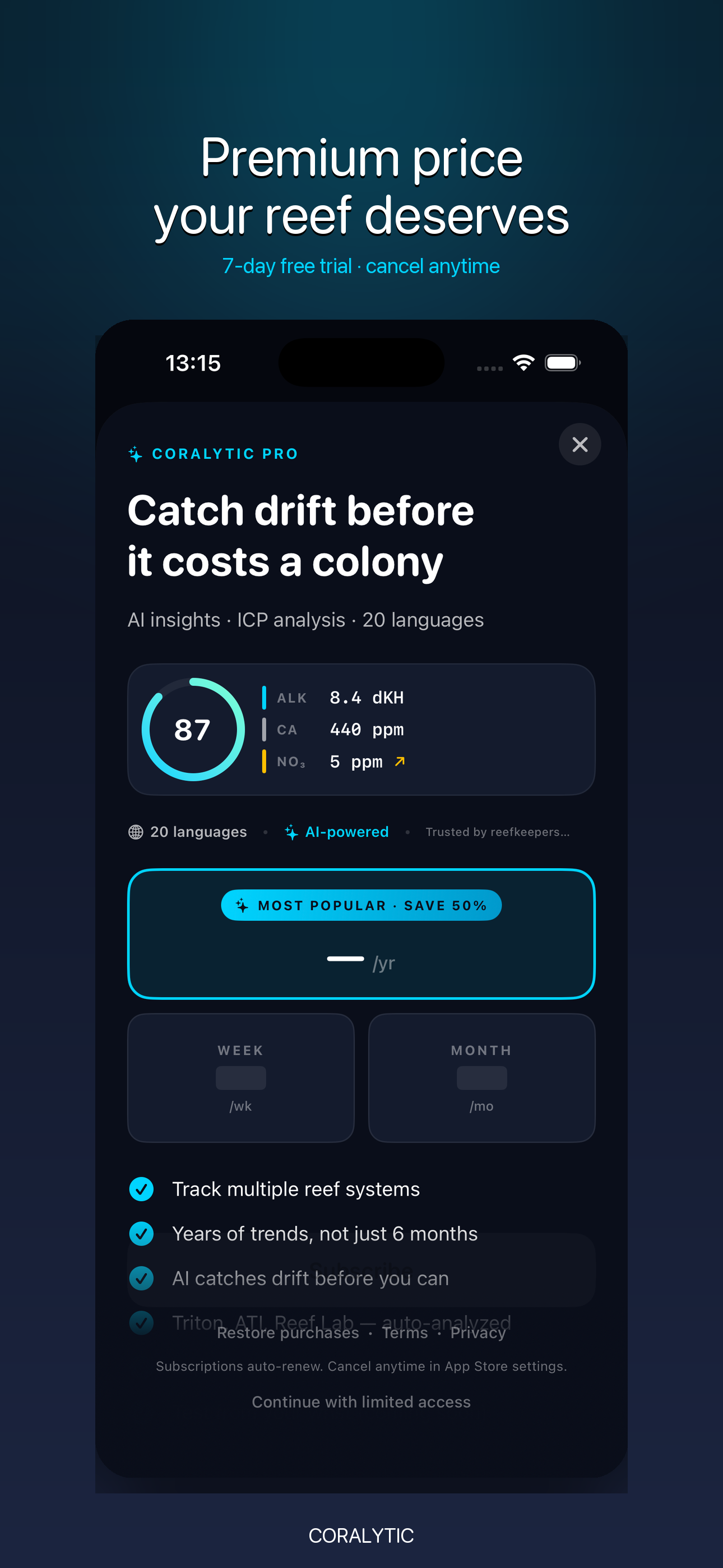 Coralytic: Reef Tank Tracker