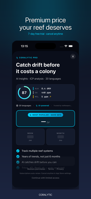 Coralytic: Reef Tank Tracker Screenshot 5 of 5