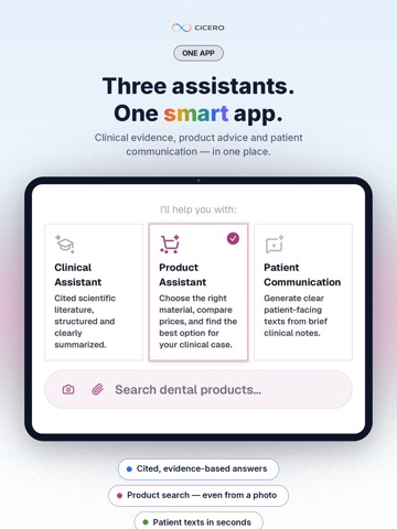 Cicero Assistant iPad screenshot