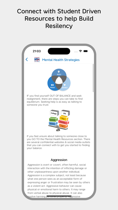 Student Mental Health Link Screenshot