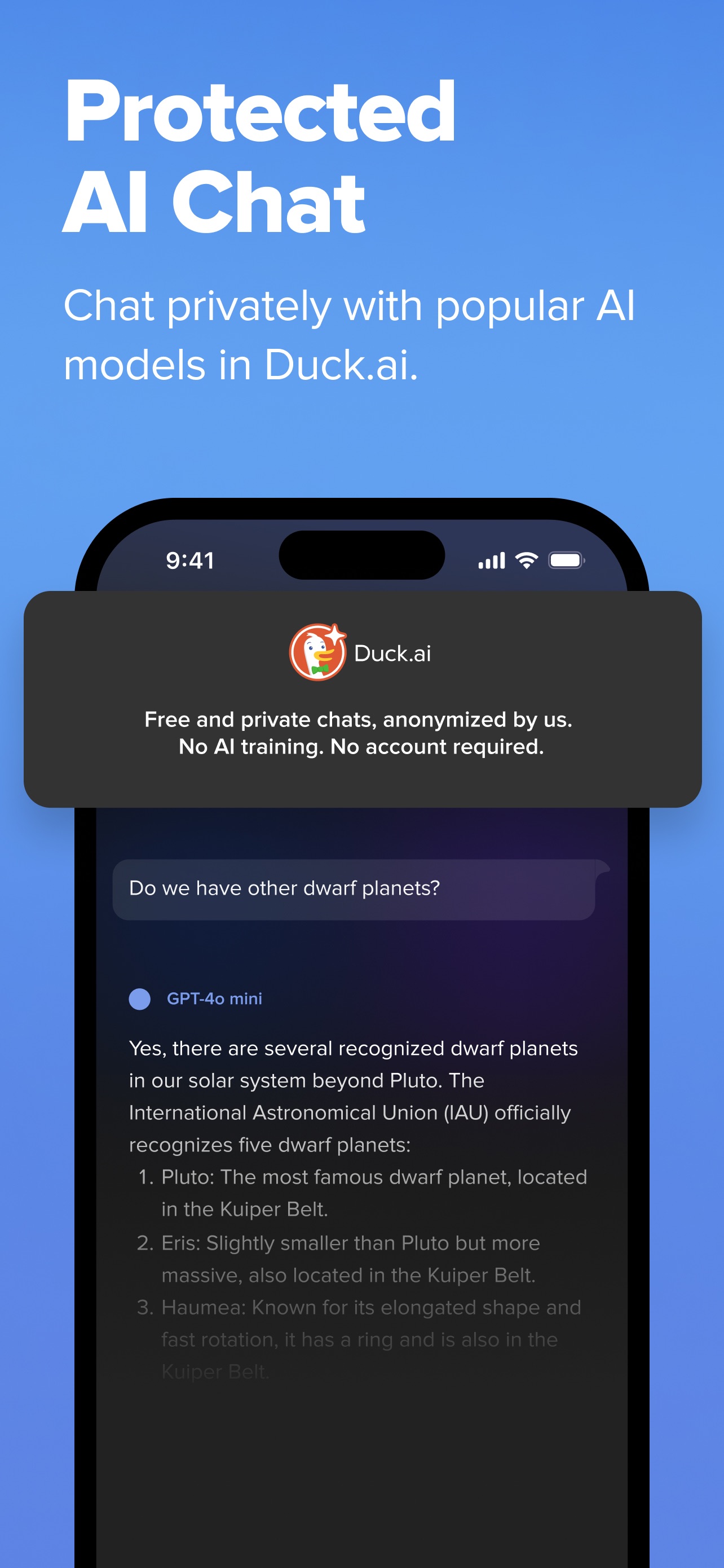 DuckDuckGo, Duck.ai (optional) 스크린샷 4
