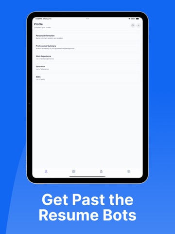 Resume Builder: ResumeHero iPad screenshot