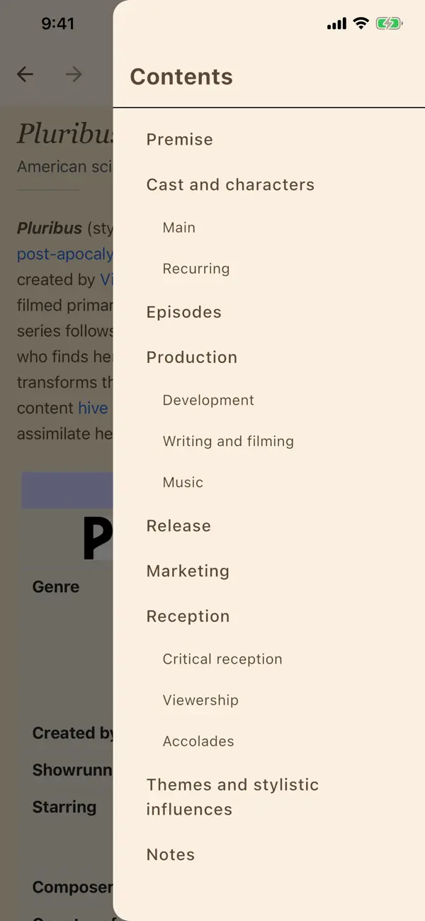 #4. WikiVibe: Wikipedia Reader (iOS) Ved: Kinetic Origin LLC