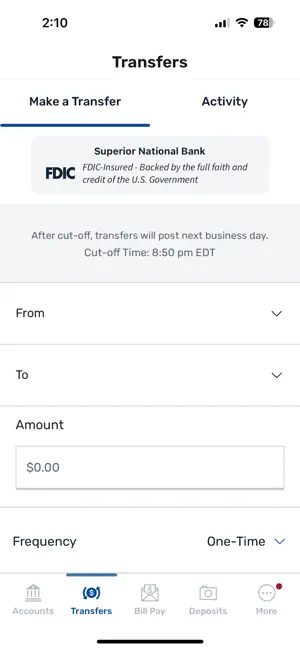 Superior National Bank Mobile screenshot 4