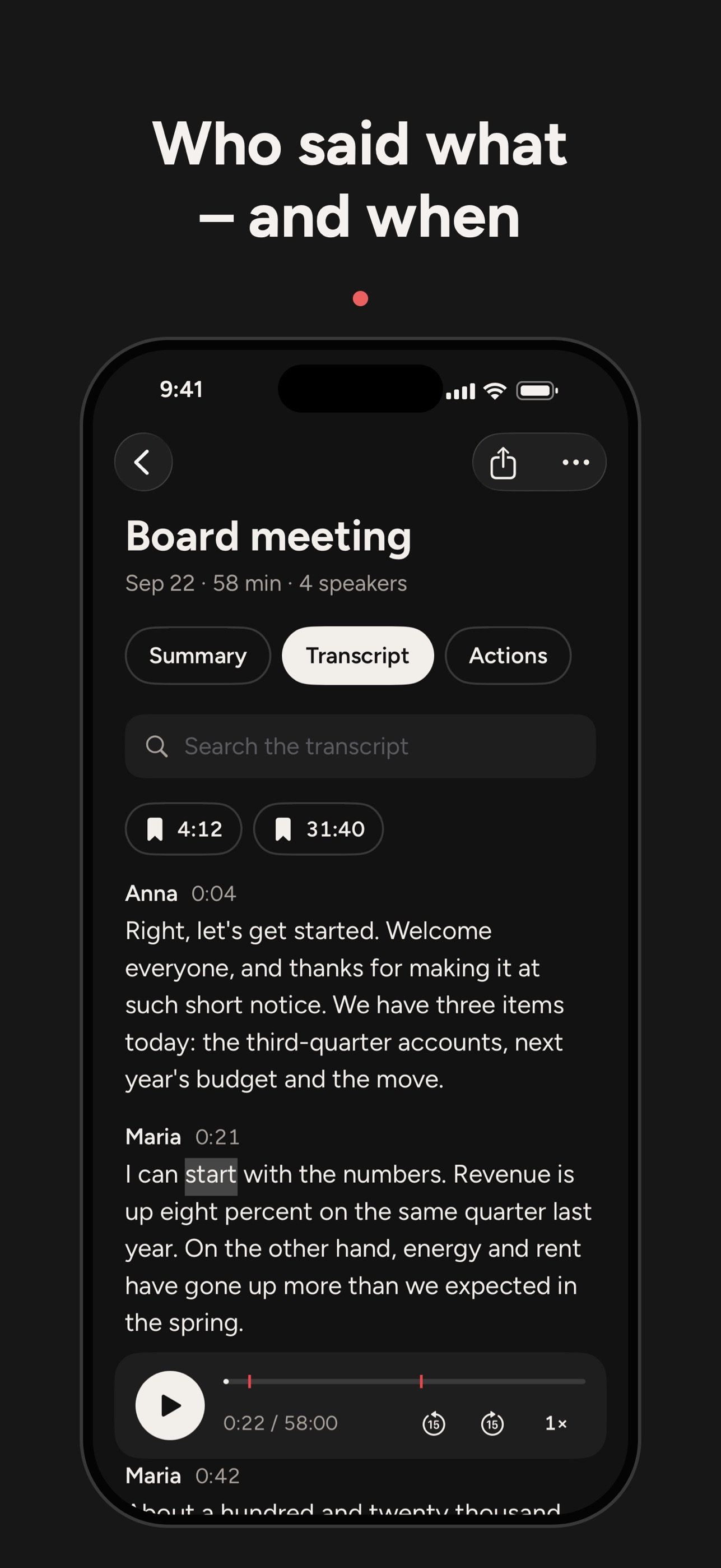 Screenshot 4 of Referat: AI Meeting Notes