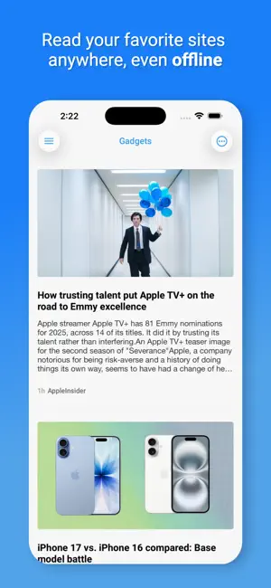 Newsify: RSS Reader iPhone screenshot 1
