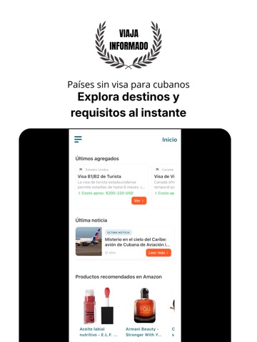 Visa Fácil Cuba iPad screenshot