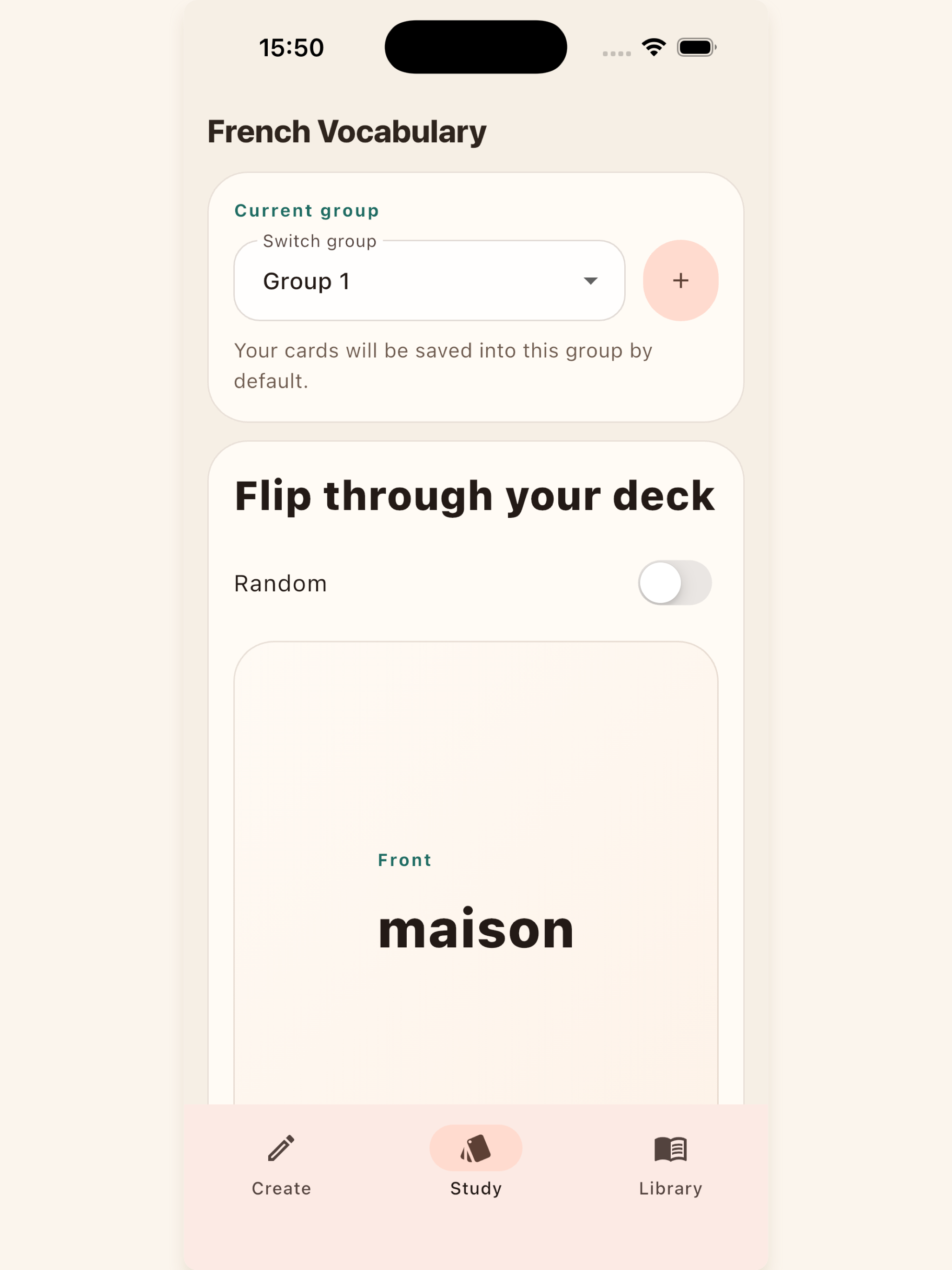 French Vocab Flashcards