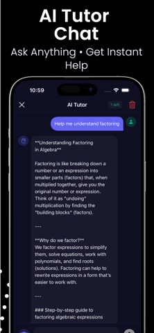 Algebra AI: Homework Help Screenshot 3 of 8