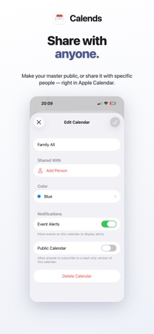 Calends: Merge Calendars iPhone screenshot