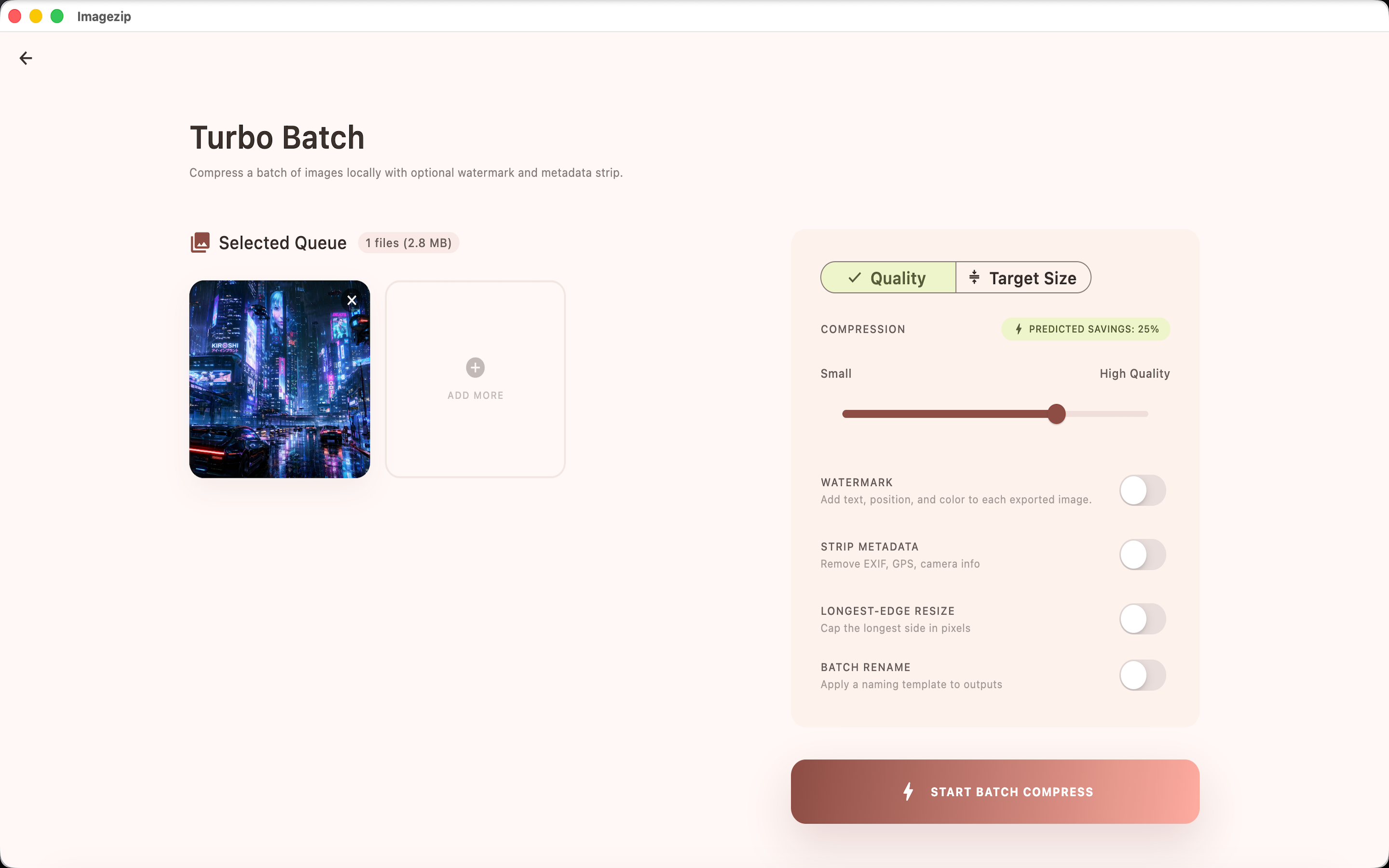 ImageZip: Creative Studio