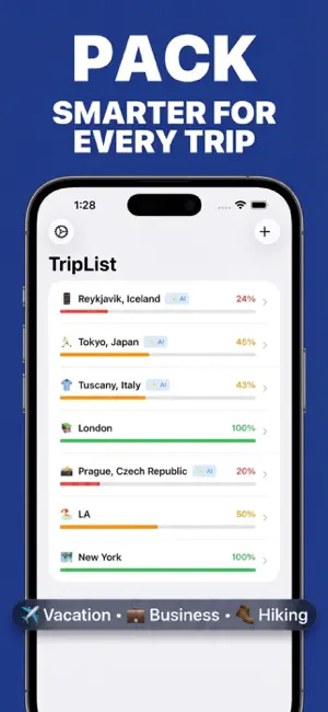 TripList: Smart Packing List screenshot 1