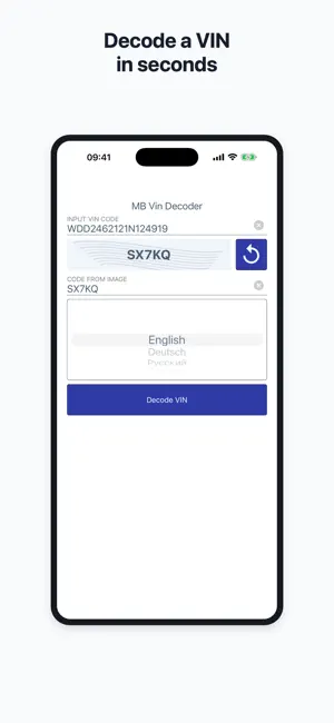 VIN decoder for Mercedes Benz screenshot 1