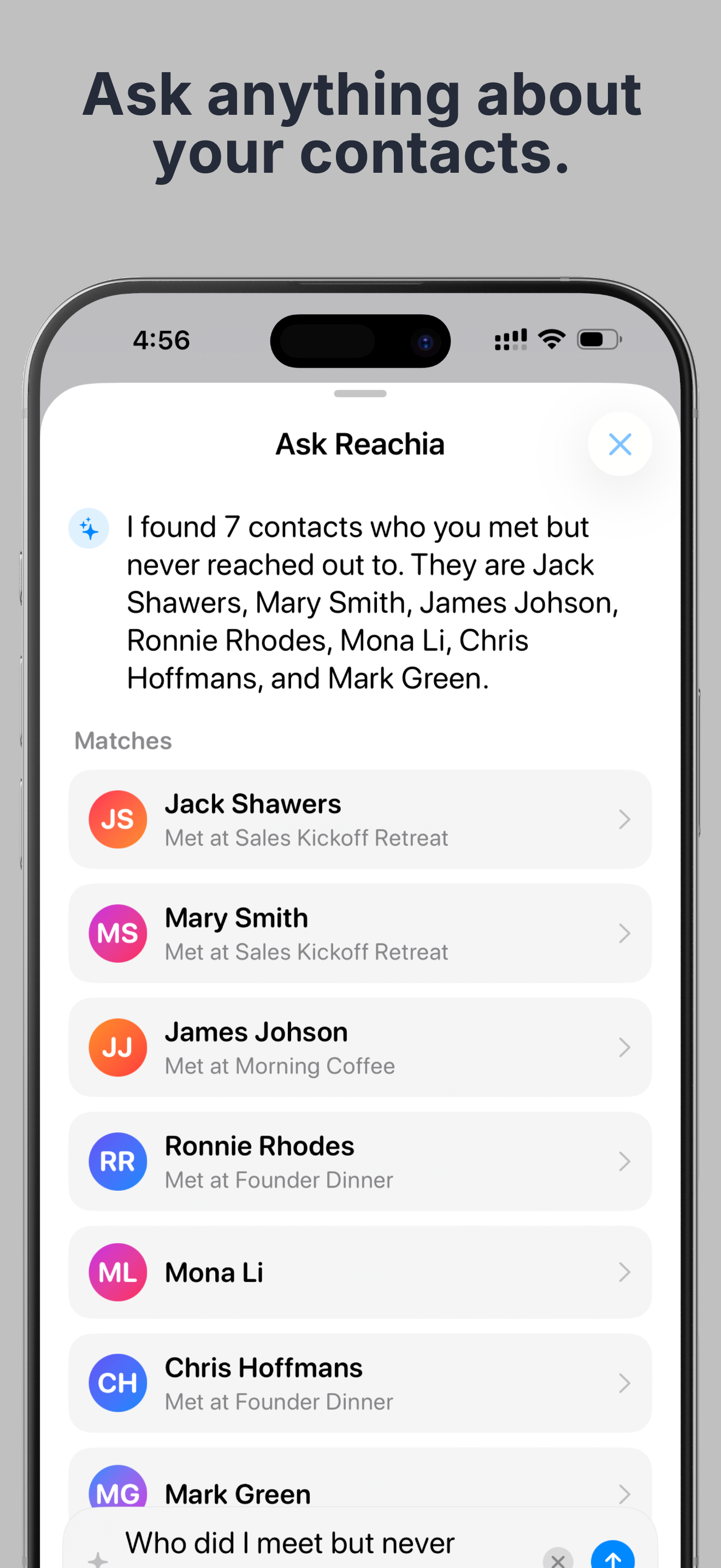 Reachia: AI Business Card App