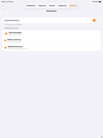 Simple-Budget! iPad screenshot