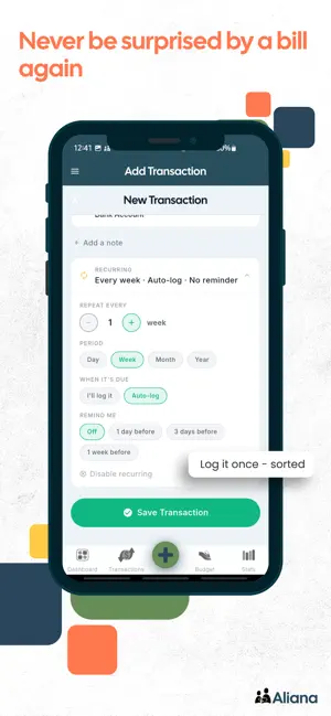Aliana - Shared Budgeting App screenshot 4