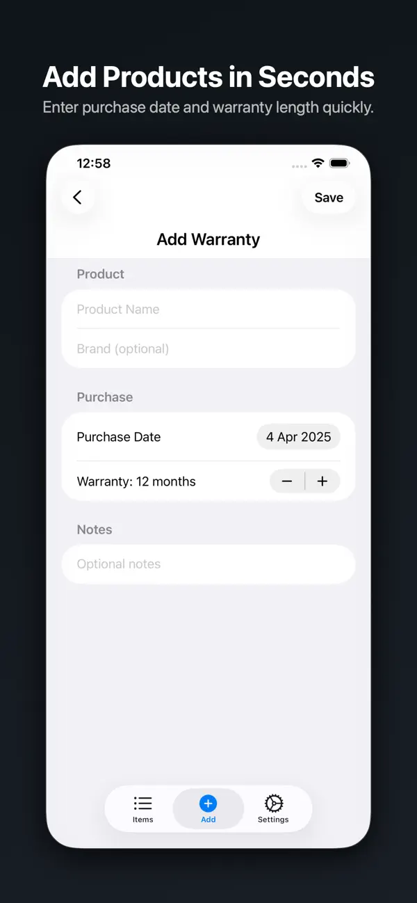 Screenshot #3 pour WarrantySafe: Warranty Tracker