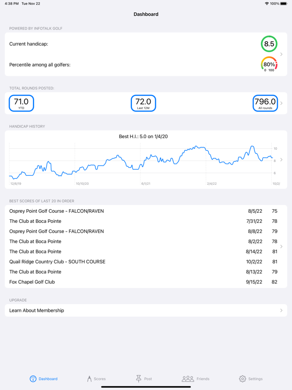 Screenshot #4 pour Golf Handicap Tracker & Scores