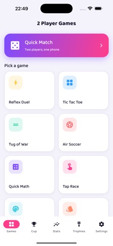 2 Player Games: Duel Party iPhone screenshot