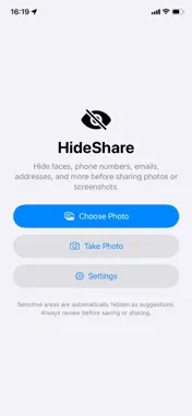 Hide Before Sharing screenshot 4