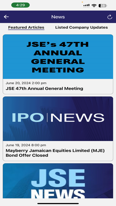 JSE Mobile Screenshot