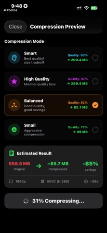 Video Compressor & Space Saver screenshot