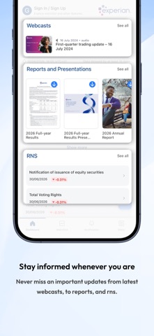 Experian plc Investor Relation app screenshot 2