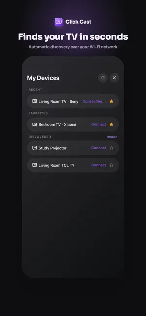 Click Cast: TV Remote Control screenshot 2