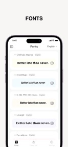 Fonts – screenshot