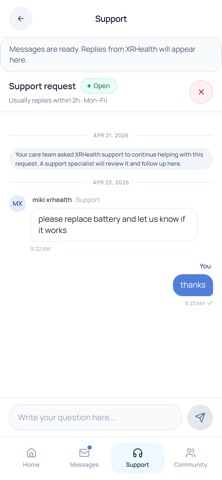 MyXRHealth screenshot
