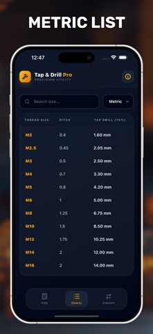 Tap & Drill Pro Screenshot 5 of 6