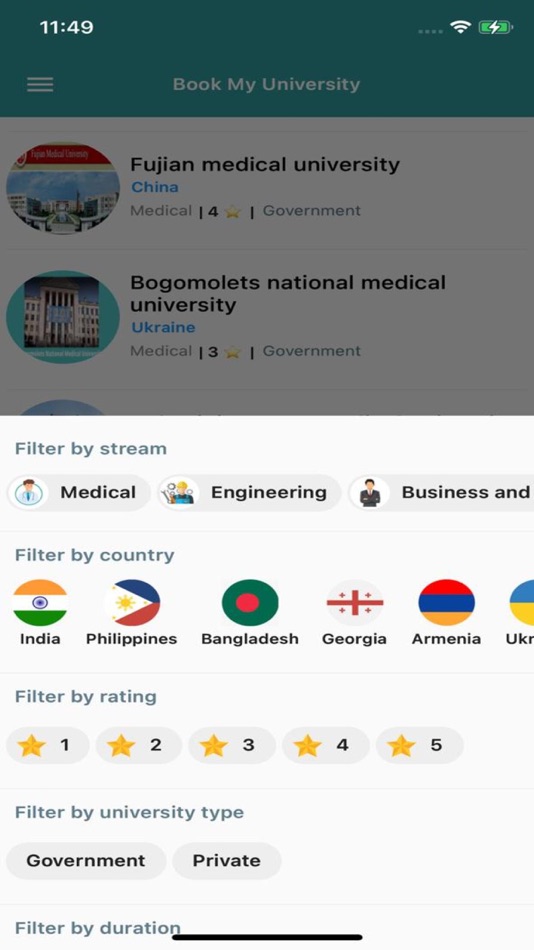 #6. Book My University (BMU) (iOS) Podle: yukti belwal