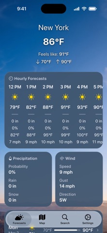 Weather + Radar & Rain Alerts app screenshot